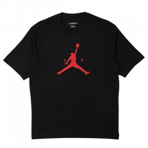 Jordan Men M J JUMPMAN SS HBR TEE (black / gym red)