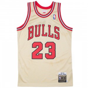 Cheap Cerbe Jordan Outlet x Sriracha Men Chicago Bulls Michael Jordan Gold Jersey - 23 (gold / red)