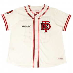 Cheap Cerbe Jordan Outlet x Punk Drunkers x 50th AOHH TDE Baseball Jersey (white / red)