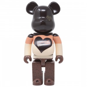 Medicom 2017 Valentine Mousse Chocolat 400% Bearbrick Figure (black / brown)