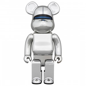 Medicom Bearbrick Sorayama Sexy Robot Light Ver. 400% Figure (silver)