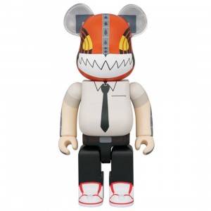 Medicom Chainsaw Man Chainsaw Man 400% Bearbrick Figure (orange)