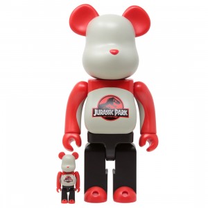 Medicom Jurassic Park 100% 400% Bearbrick (red)