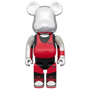 Medicom Bearbrick Michael Jordan Air Jordan 1985 Air Jordan Playground 400% Figure (red / silver)