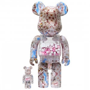 Medicom Bearbrick My First Bearbrick Baby Sakura Ver. 100% 400% Figure (pink)