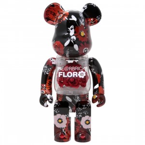 Medicom Mames Flor@ 400% Bearbrick Figure (red)