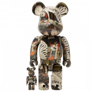 Medicom Utagawa Kuniyoshi The Haunted Old Palace At Soma 100% 400% Bearbrick Figure Set (multi)