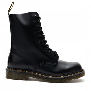 Dr. Martens Men 1490 Smooth Leather Mid Calf Boots (black / black smooth)