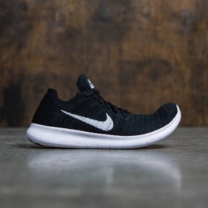 Nike Women Free Rn Flyknit Running (black / white)