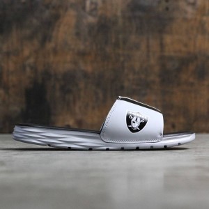 Nike Men Benassi Solarsoft Slide - Nfl (field silver / black)