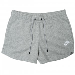 nike And Women Sportswear Essential French Terry Shorts (dk grey heather / white)