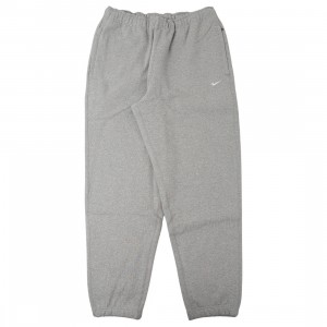 Nike Men Solo Swoosh Pants (dk grey heather / white)