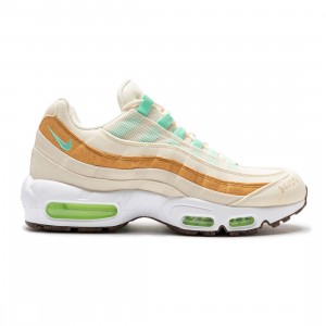 nike red Men Air Max 95 Nrg (coconut milk / green glow-metallic gold)