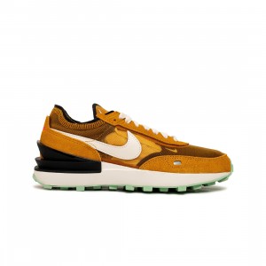 Nike internationalist Women Waffle One (gold suede / phantom-black-enamel green)