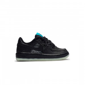 Nike Little Kids Force 1 (Ps) (black / black-lt blue fury)