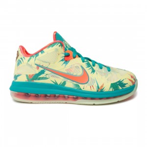 Nike Men Lebron 9 Low (white lime / bright mango-new green)