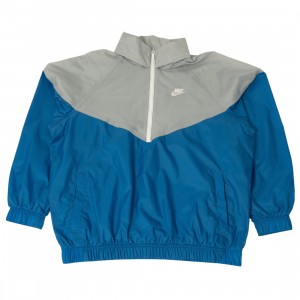 Nike Men Sportswear Windrunner Hoodie (wolf grey / star blue / white)