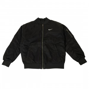 Nike Women Sportswear Reversible Varsity Bomber Jacket (black / black / white)
