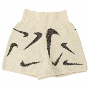 Nike Women Sportswear Printed Knit Shorts (lt orewood brn / medium ash)