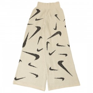 nike white Women Sportswear Printed Knit Pants (lt orewood brn / medium ash)