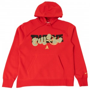 Nike Men Ja Club Fleece Basketball Hoodie (university red / celestial gold)