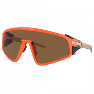 Oakley Latch Panel Neon Orange Sepia Sunglasses (orange / prizm bronze)