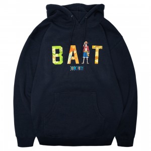 BAIT x One Piece Men BAIT Logo ft Luffy Hoody (navy)