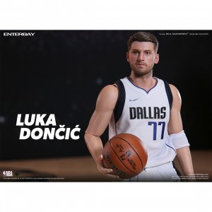 NBA x Enterbay Dallas Mavericks Luka Doncic Real Masterpiece 1/6 Scale Figure (white)