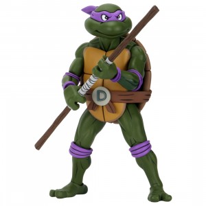 NECA TMNT Teenage Mutant Ninja Turtles Cartoon Giant Size Donatello 1/4 Scale Action Figure (green)