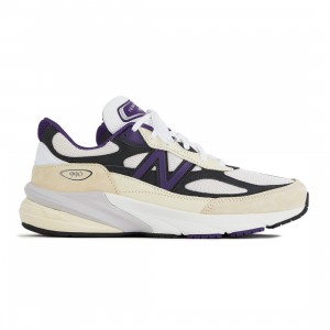 New Balance Men 990v6 U990WB6 - Made In USA (white / black plum / phantom)