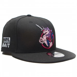 BAIT x New Era x Marvel Deadpool Unicorn Snapback Cap (black)