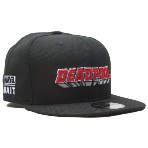 Cheap Jmksport Jordan Outlet x New Era x Marvel Deadpool Logo Snapback Cap (black)