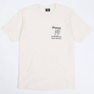 Stussy Men Hotter Than Hell Tee (white / natural)