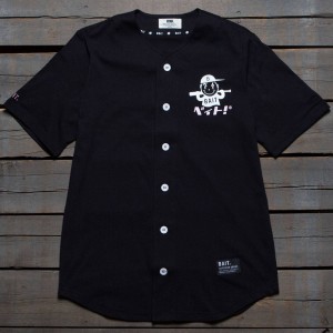 BAIT Men Nippon Logo Baseball Jersey Shirt (black)