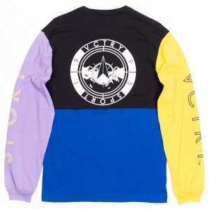 10 Deep Men Mid Mountain Long Sleeve Tee (purple / black)