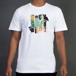 Undefeated Men Patchwork Strike Tee (white)