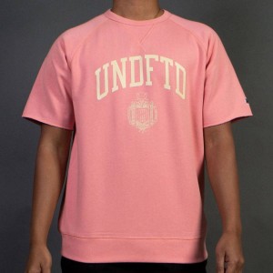 Undefeated Men College Short Sleeve Crewneck Sweater (coral)