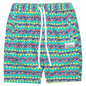 Cheap Urlfreeze Jordan Outlet x Naruto Men Bel Air Shorts (green / white / pattern)