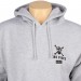 logo-patch lace-fastening hoodie
