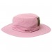 Kids marl-knit striped pompom hat Pink