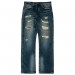 New Look Curve Mom jeans i mellemblå med flænger