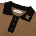 embroidered monogram two-tone polo front shirt