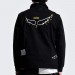 izzue embroidered cotton-blend hoodie