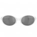 Polaroid X Love Island aviator cat-eye sunglasses in silver