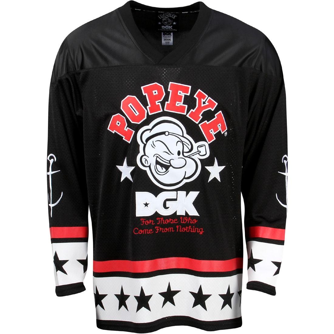 DGK x Popeye Men Strong To The Finish Hockey Jersey black