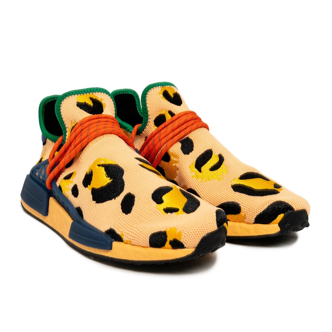 adidas x pharell williams men hu nmd animal print orange pulse amber bold gold core black