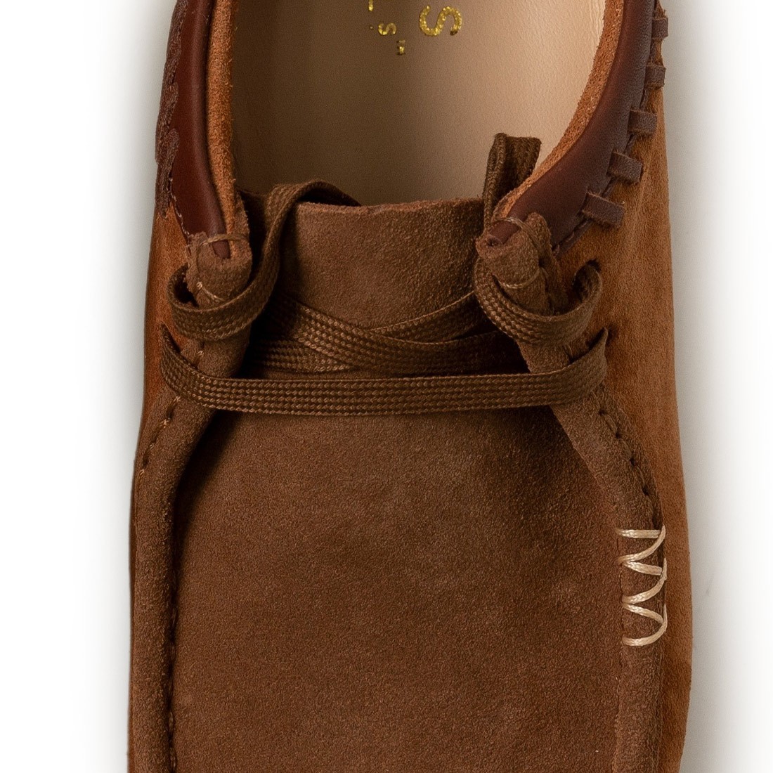wallabee dark tan combination