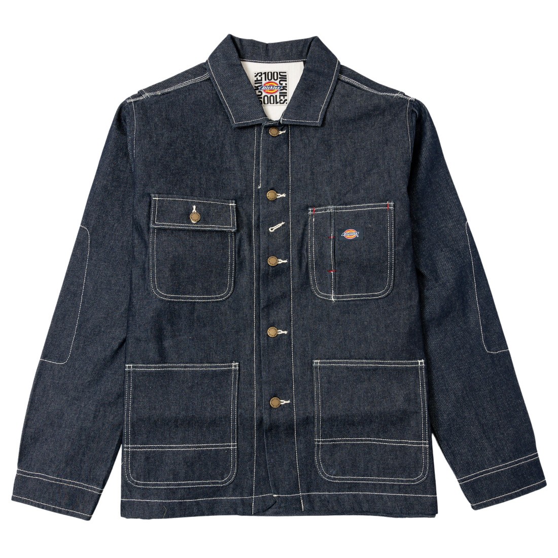 Dickies Men 100 Year Denim Chore Coat blue indigo