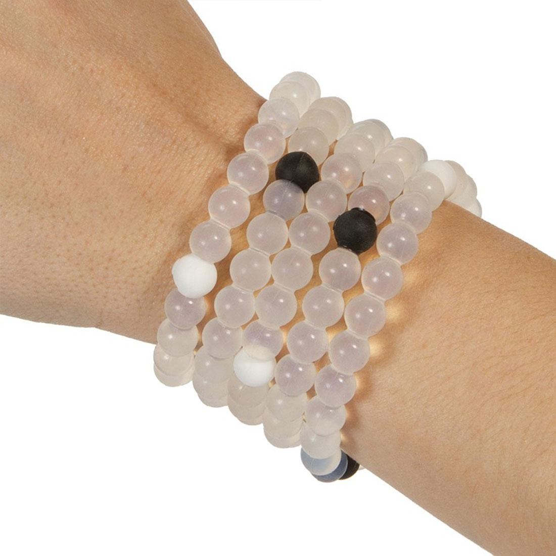 Lokai Bracelet White Black Clear 