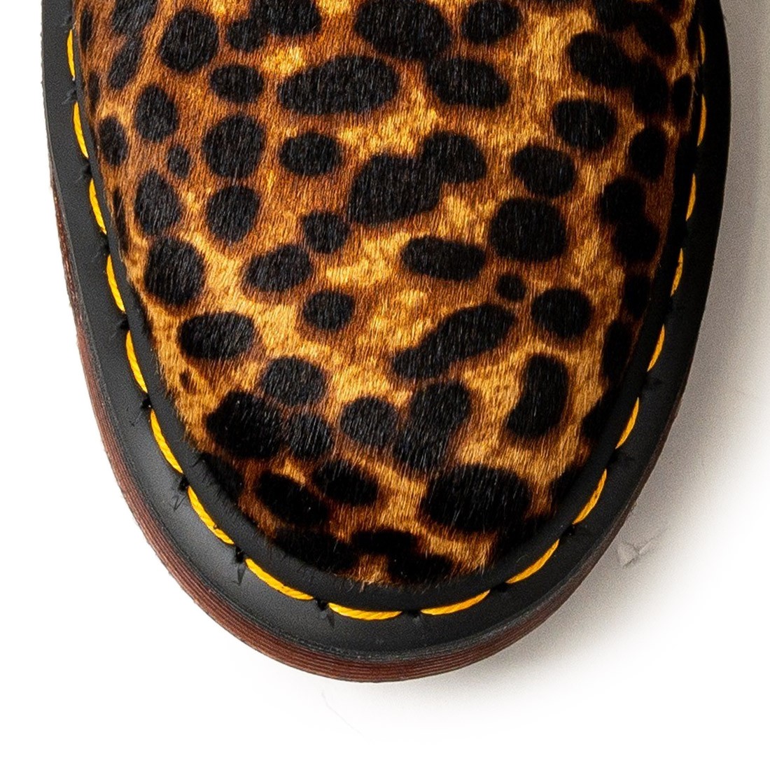 Dr. Martens Men Smiths Dress Shoes brown micro leopard hair on